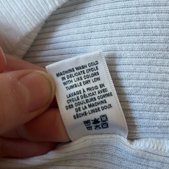 Re/done Ribbed White Scoop Neck 100% Cotton Tank Top EUC Size M - Picture 9 of 10